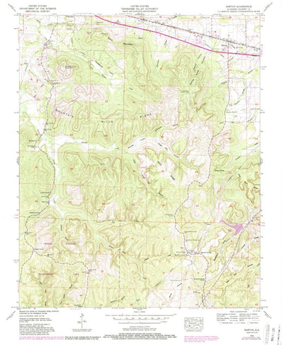 United States Geological Survey Barton, AL (1953, 24000-Scale) digital map