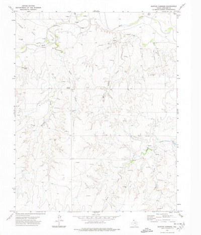 United States Geological Survey Barton Corners, TX (1972, 24000-Scale) digital map