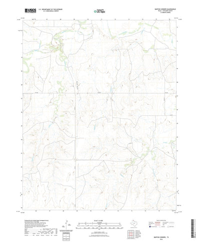 United States Geological Survey Barton Corners, TX (2022, 24000-Scale) digital map