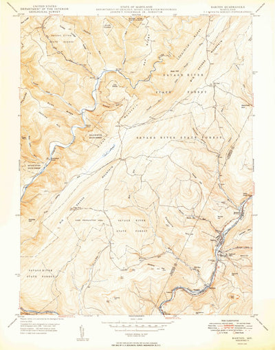 United States Geological Survey Barton, MD (1949, 24000-Scale) digital map