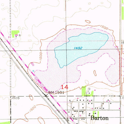 United States Geological Survey Barton, ND (1954, 24000-Scale) digital map