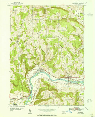 United States Geological Survey Barton, NY (1953, 24000-Scale) digital map