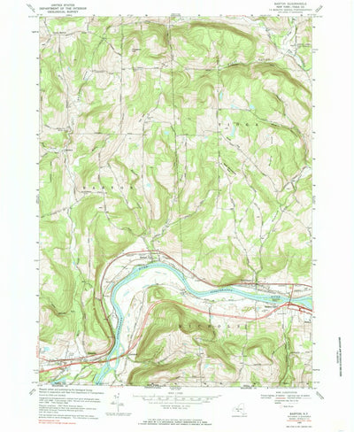 United States Geological Survey Barton, NY (1969, 24000-Scale) digital map