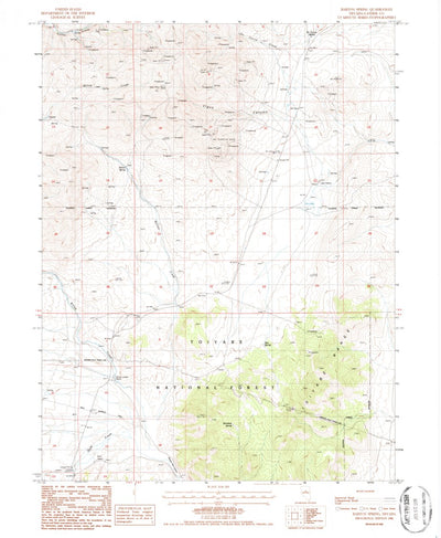 United States Geological Survey Barton Spring, NV (1986, 24000-Scale) digital map