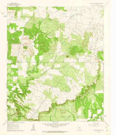 United States Geological Survey Bartons Chapel, TX (1961, 24000-Scale) digital map