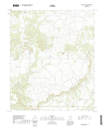 United States Geological Survey Bartons Chapel, TX (2022, 24000-Scale) digital map