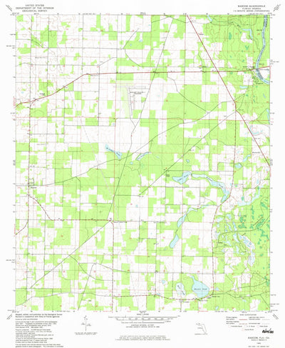 United States Geological Survey Bascom, FL-GA (1982, 24000-Scale) digital map