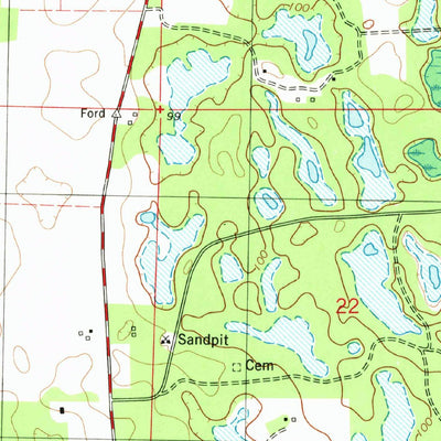 United States Geological Survey Bascom, FL-GA (1982, 24000-Scale) digital map