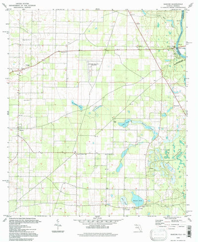 United States Geological Survey Bascom, FL-GA (1994, 24000-Scale) digital map