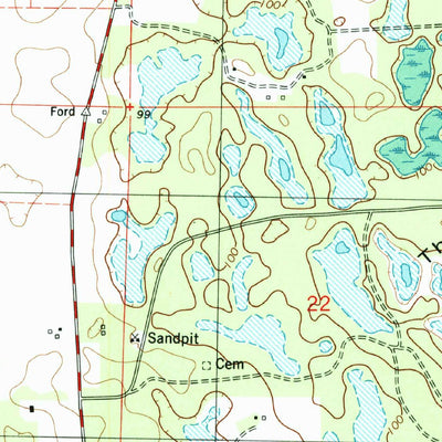 United States Geological Survey Bascom, FL-GA (1994, 24000-Scale) digital map