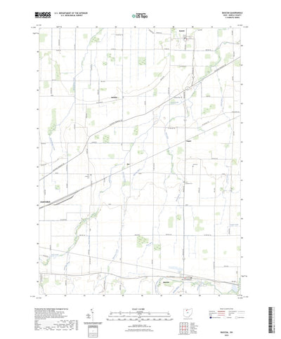 United States Geological Survey Bascom, OH (2023, 24000-Scale) digital map