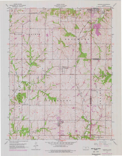 United States Geological Survey Basehor, KS (1949, 24000-Scale) digital map