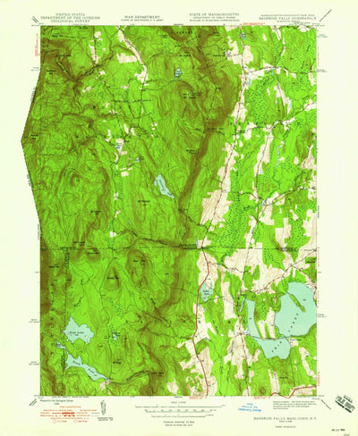 United States Geological Survey Bash Bish Falls, MA-CT-NY (1948, 24000-Scale) digital map