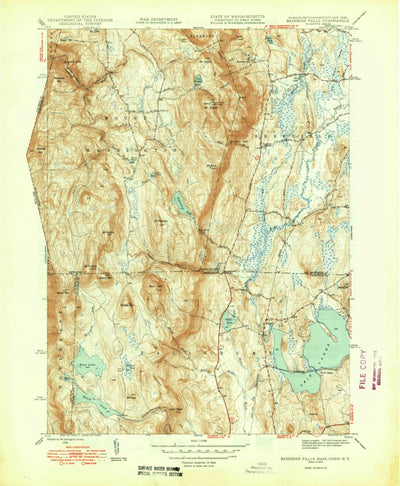 United States Geological Survey Bash Bish Falls, MA-CT-NY (1949, 31680-Scale) digital map