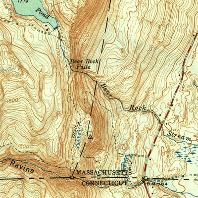 United States Geological Survey Bash Bish Falls, MA-CT-NY (1949, 31680-Scale) digital map