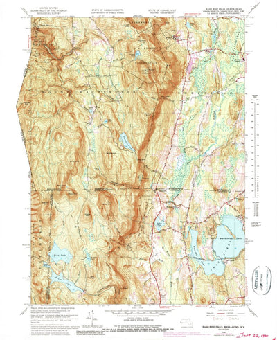 United States Geological Survey Bash Bish Falls, MA-CT-NY (1958, 24000-Scale) digital map