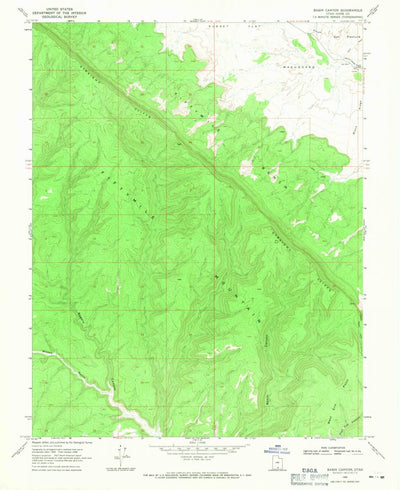 United States Geological Survey Basin Canyon, UT (1968, 24000-Scale) digital map