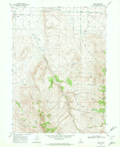 United States Geological Survey Basin, ID (1968, 24000-Scale) digital map