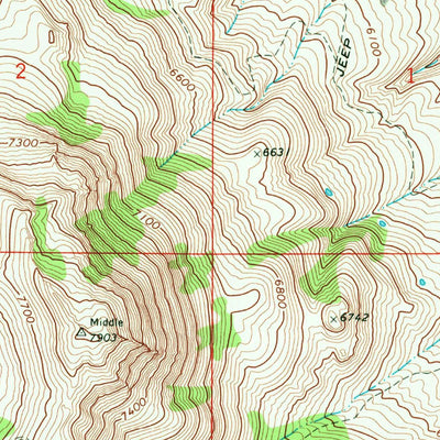 United States Geological Survey Basin, ID (1968, 24000-Scale) digital map