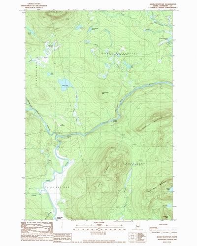 United States Geological Survey Basin Mountain, ME (1989, 24000-Scale) digital map