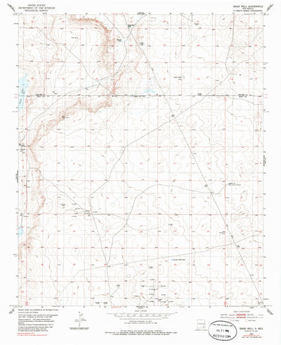 United States Geological Survey Basin Well, NM (1953, 24000-Scale) digital map