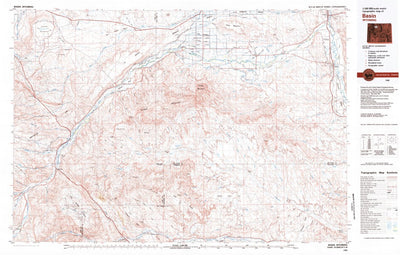 United States Geological Survey Basin, WY (1982, 100000-Scale) digital map