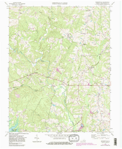 United States Geological Survey Baskerville, VA (1968, 24000-Scale) digital map