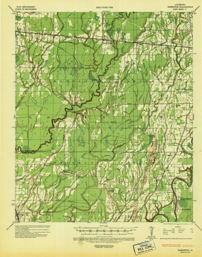 United States Geological Survey Baskinton, LA (1935, 62500-Scale) digital map