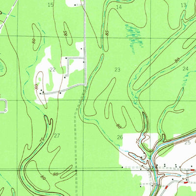 United States Geological Survey Baskinton, LA (1958, 62500-Scale) digital map