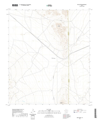 United States Geological Survey Bass Canyon, TX (2022, 24000-Scale) digital map