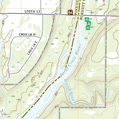 United States Geological Survey Bass Creek, MN (2022, 24000-Scale) digital map