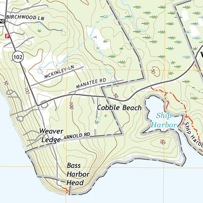 United States Geological Survey Bass Harbor, ME (2021, 24000-Scale) digital map