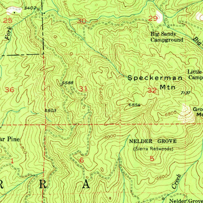 United States Geological Survey Bass Lake, CA (1953, 62500-Scale) digital map
