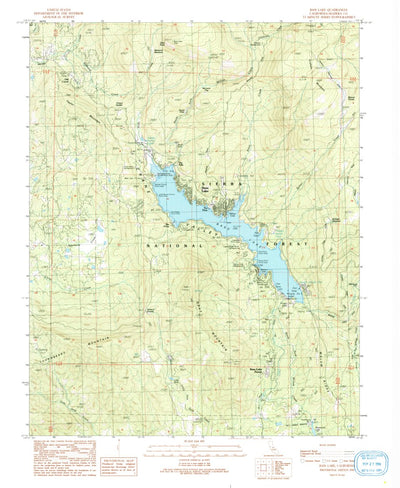 United States Geological Survey Bass Lake, CA (1990, 24000-Scale) digital map