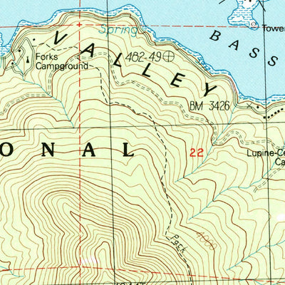 United States Geological Survey Bass Lake, CA (1990, 24000-Scale) digital map