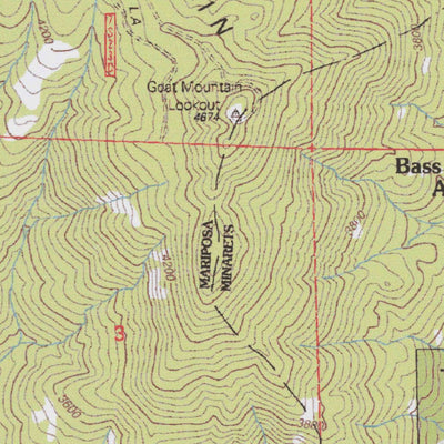 United States Geological Survey Bass Lake, CA (1993, 24000-Scale) digital map