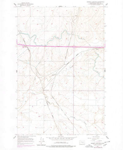 United States Geological Survey Bassett Junction, WA (1956, 24000-Scale) digital map