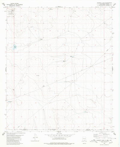 United States Geological Survey Bassett Lake, NM-TX (1980, 24000-Scale) digital map