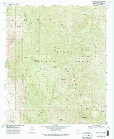 United States Geological Survey Bassett Peak, AZ (1972, 24000-Scale) digital map