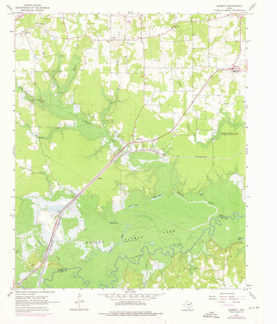 United States Geological Survey Bassett, TX (1965, 24000-Scale) digital map