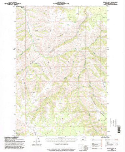 United States Geological Survey Bassey Creek, OR (1996, 24000-Scale) digital map