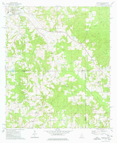 United States Geological Survey Bassfield, MS (1974, 24000-Scale) digital map