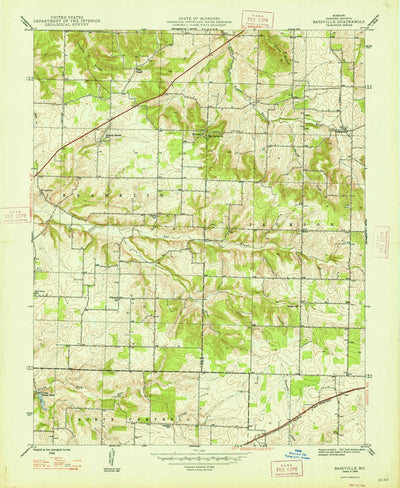 United States Geological Survey Bassville, MO (1946, 24000-Scale) digital map