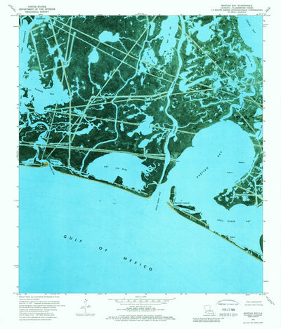 United States Geological Survey Bastian Bay, LA (1973, 24000-Scale) digital map