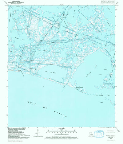 United States Geological Survey Bastian Bay, LA (1993, 24000-Scale) digital map
