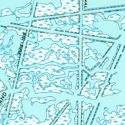 United States Geological Survey Bastian Bay, LA (1993, 24000-Scale) digital map