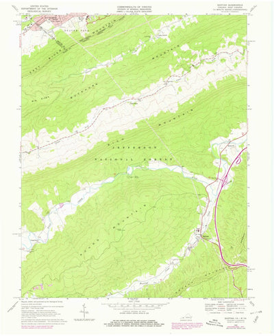 United States Geological Survey Bastian, VA-WV (1968, 24000-Scale) digital map