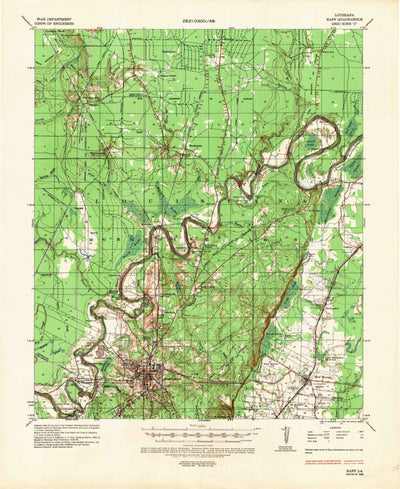 United States Geological Survey Bastrop, LA (1935, 62500-Scale) digital map