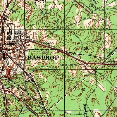 Bastrop, LA (1935, 62500-Scale) Map by United States Geological Survey ...