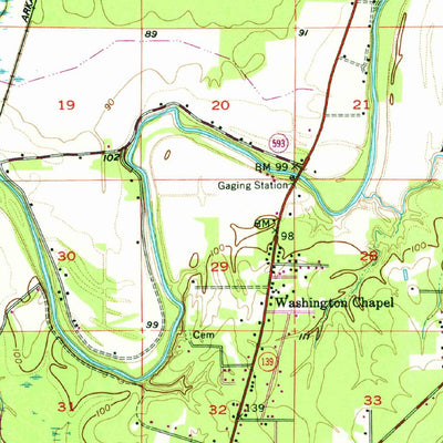 United States Geological Survey Bastrop, LA (1956, 62500-Scale) digital map